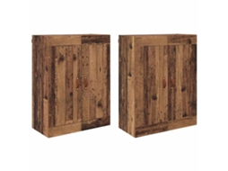 Conjunto de 2 Prateleiras de Parede Antigas Madeira MAISON EXCLUSIVE (69,5x34x90 cm)