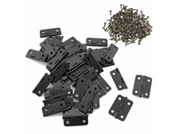 50 Dobradiças para Caixas de Madeira, 24 X 18 Mm, com Parafusos Ferragens Dobráveis ​​estilo Vintage para Porta joias, Ideais para Artesanato. X001