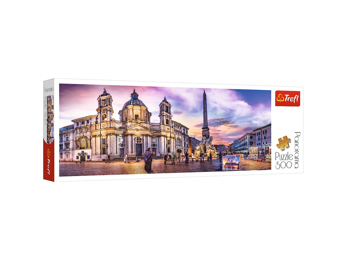 Puzzle 500 Pcs Panoramic Piazza Navona Roma Trefl