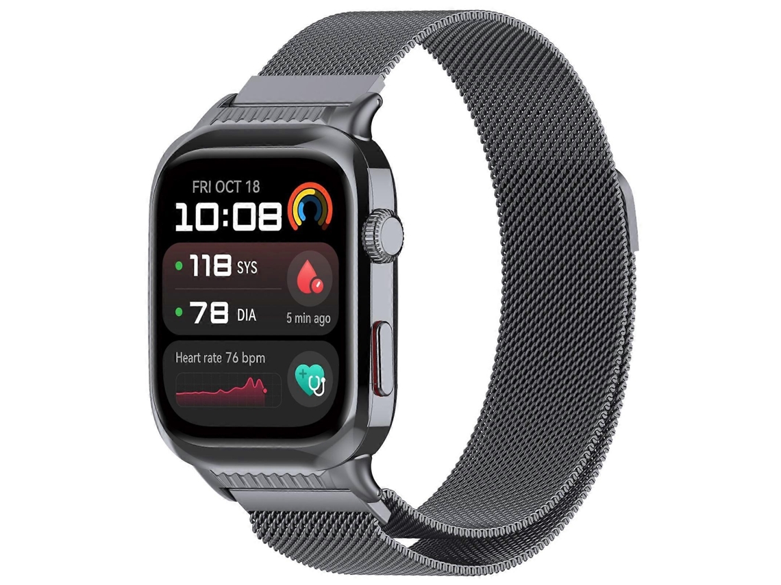 Pulseira Magnética Milanesa Com Conector Metálico Vertical Para Huawei Watch D2