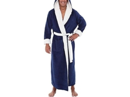 2026 bata de Banho com Capuz para Homens Macia de Poliéster Camisola Noturna