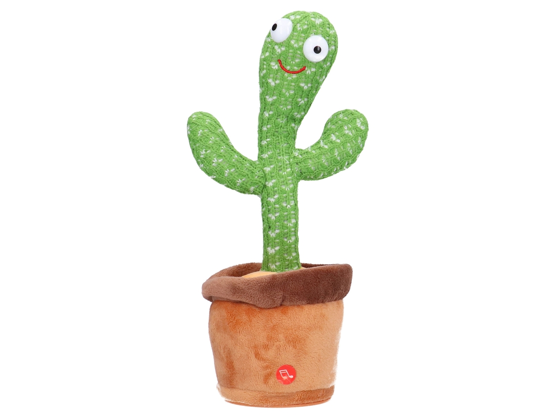 Primerox brinquedo de Pelúcia de Cacto Elétrico Dançante Cantor Musical Educativo para Crianças