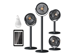 Ventilador Solar Portátil Para Camping, Ventilador De Mesa Telescópico Com Bateria De 4000mah Para Uso Interno E Externo