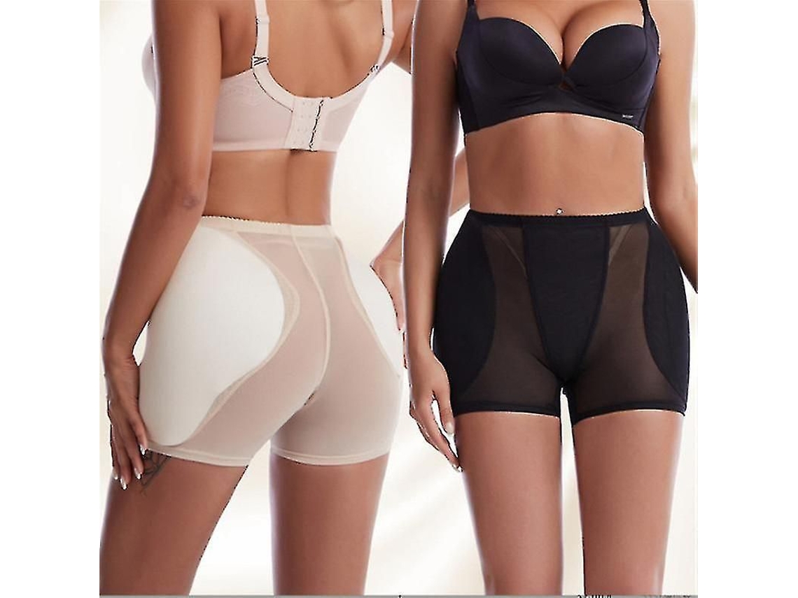 Calcinha Modeladora de Bumbum com Espuma, Feita de Poliéster, Confortável e Adequada para Várias Ocasiões Preto