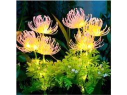 Luminária solar externa Brilvibera com design de flor, à prova d'água IP65.
