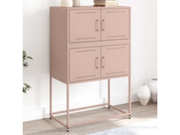 Vidaxl Aparador 68,5x38,5x107 Cm Aço Rosa