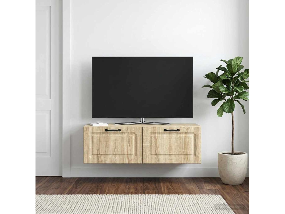 Vidaxl Gabinete De Tv De Parede Carvalho Sonoma 98 X 31 X 30 Cm