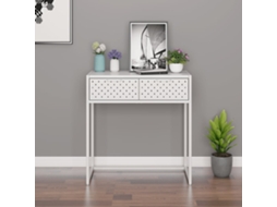 Vidaxl Mesa Consola 72x35x75 Cm Aço Branco