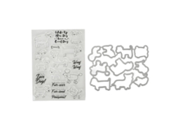 Kit De Selos Transparentes Perro Oveja Com Design Único Para Scrapbooking E Manuais