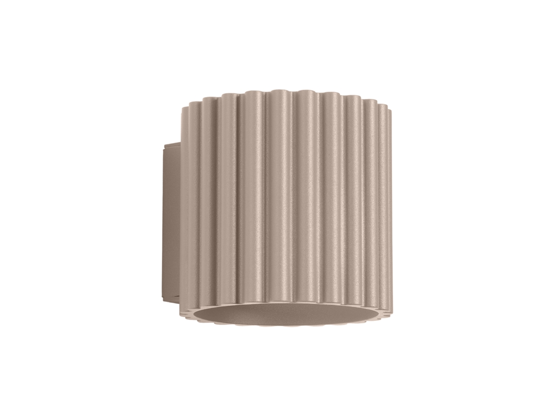 Candeeiro De Parede Aura De Alumínio Cinza Claro 10x10x12cm Sollux Lighting