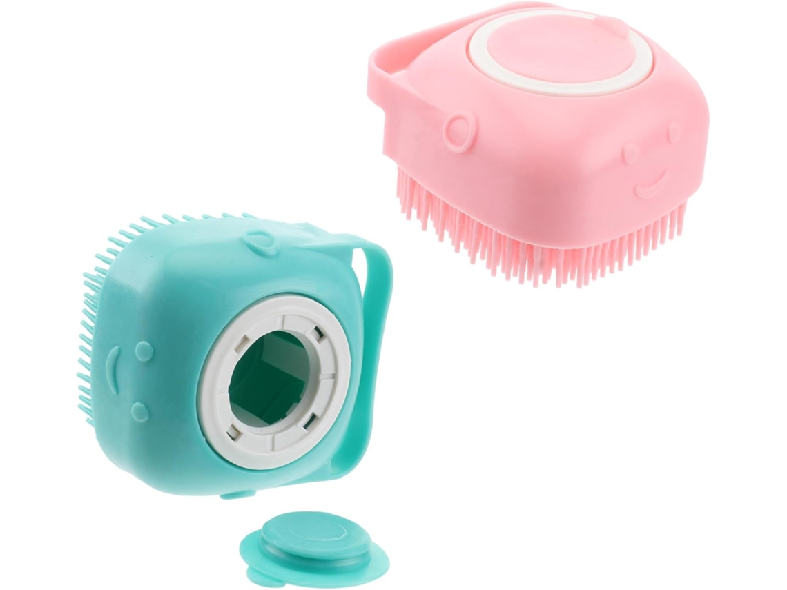Conjunto De 2 Peças Escova Banho Silicone Plafope, Esfoliante Corporal E Massageador Para Uma Limpeza Relaxante