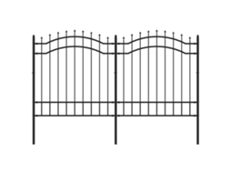 Garden Fence, Garden Fences Vidaxl Preto Aço (n/a)
