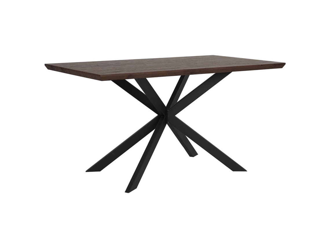 Mesa de jantar BELIANI Spectra de MDF Castanho escuro 80x140x75