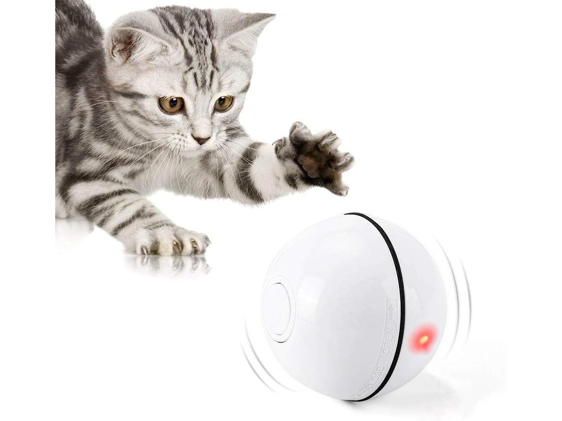 Brinquedo para Gato Bola de Brinquedo com Luz Led Rotação Automática de 360  Graus e Carregamento Usb Brinquedo Interativo para Gato para Animais De