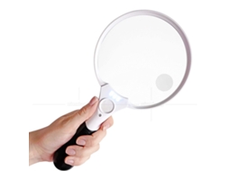 Lupa Grande Com Luz Led Ampliação De 2x, 4x E 25x Aquaforge