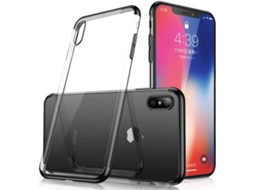 Capa Samsung Galaxy A70 LMOBILE Electroplating Frame Clear Preto