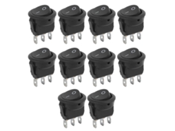 10interruptores Mini Leme 3pinos 23mm Onoff