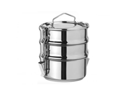Marmitas Inox Tripla com Mola e Fundo Térmico