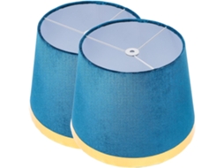 Conjunto de 2 Peças de Cúpulas de Reposição para Abajures com Estampa Ombré em Linho Tingido. SFUSHOS