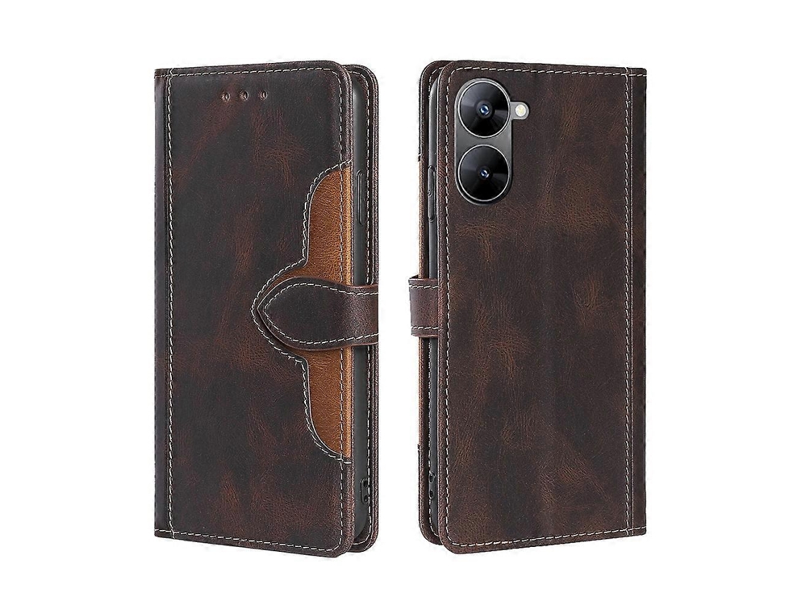 Capa De Couro Com Fivela Magnética E Sensação De Pele Para Realme V30 5g / V30t