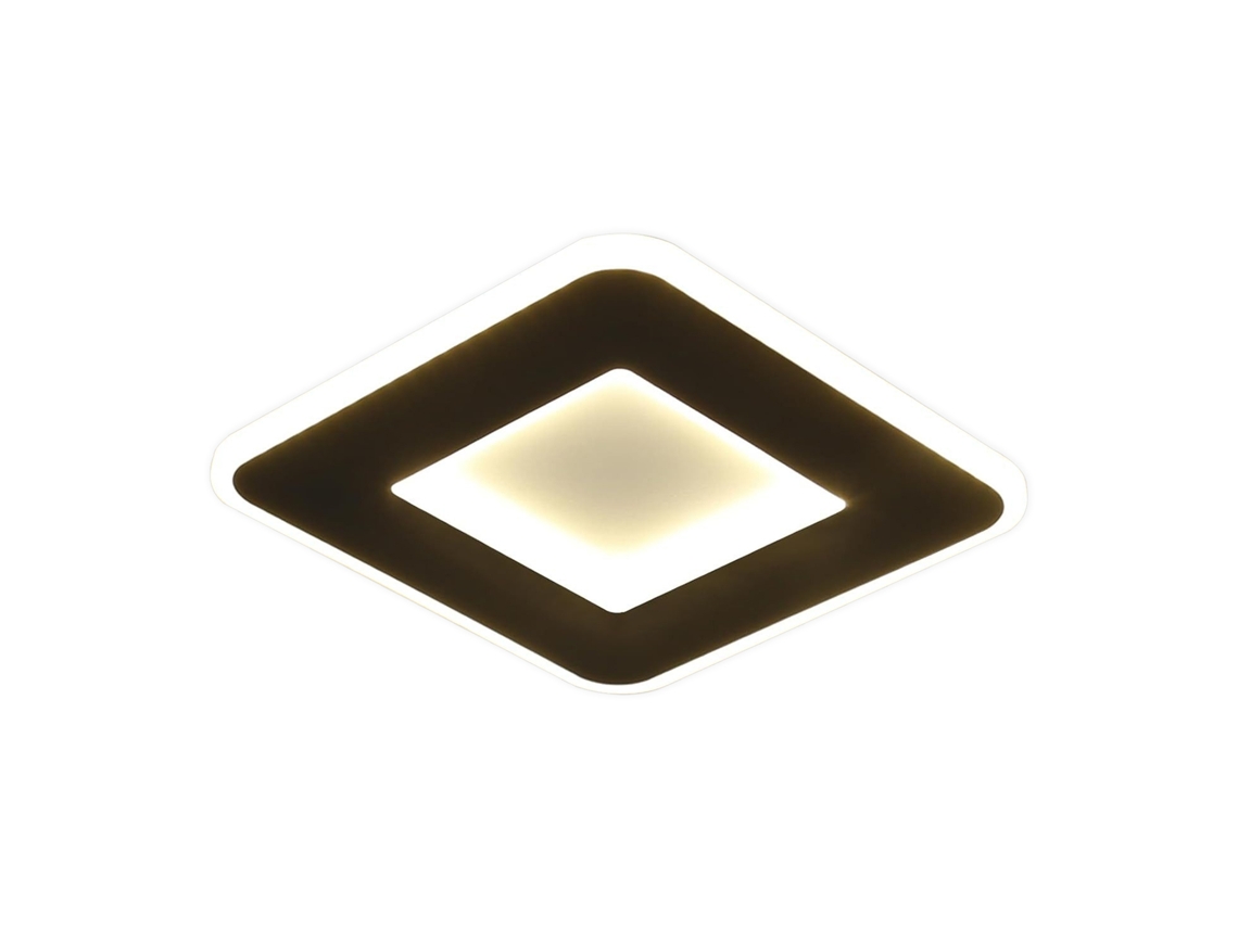 Nettlife Led Luz De Teto 23 W Preto 24 Cm Branco Quente Lâmpada Cozinha Design Moderno Quadrado Quarto Lâmpada Corredor Para Sala Estar