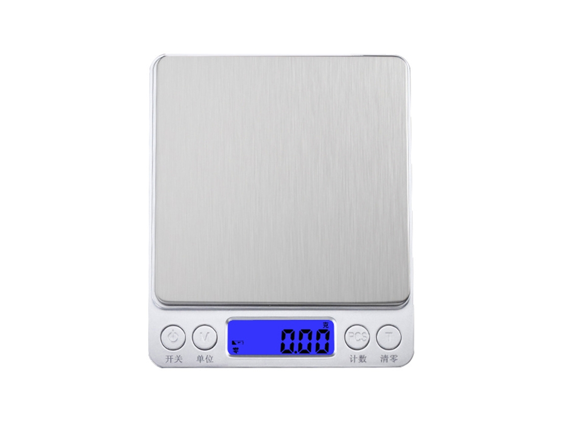 Balança de Precisão para Joias SFUSHOS Mini Balança Eletrônica de Bolso Portátil com Tela LCD Retroiluminada 3kg/0,1g a Bateria em Inglês