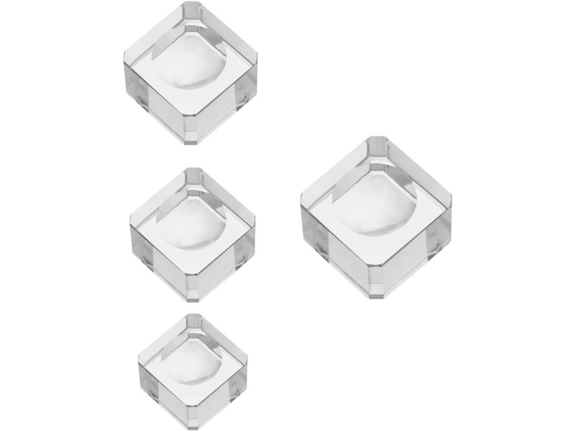 Galpada Conjunto De 4-bases Transparentes Para Bolas Cristal 2, 5mm, 3mm, 3, 5mm, 4mm Suporte De Mesa Decorativo