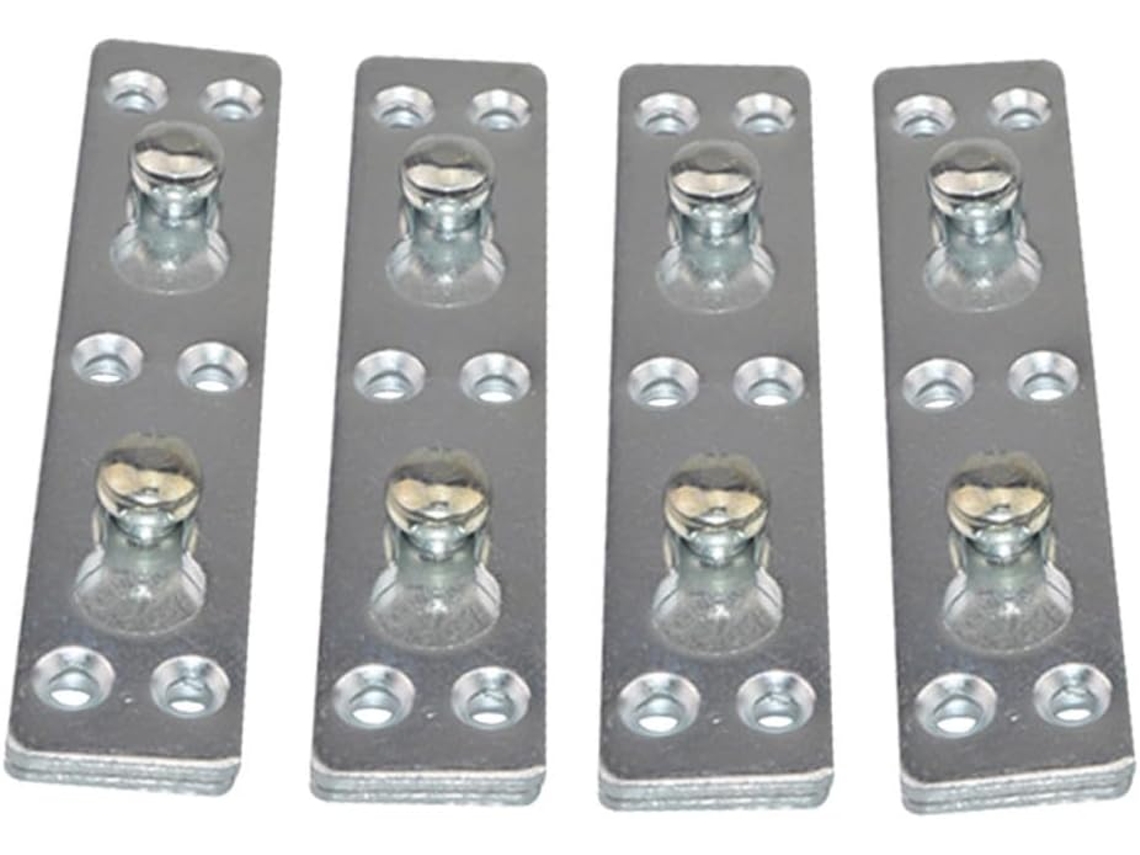 Dobradiça De Cama, Conjunto De 4 Peças, Em Ferro Prateado, Para Conectar Estruturas De Cama