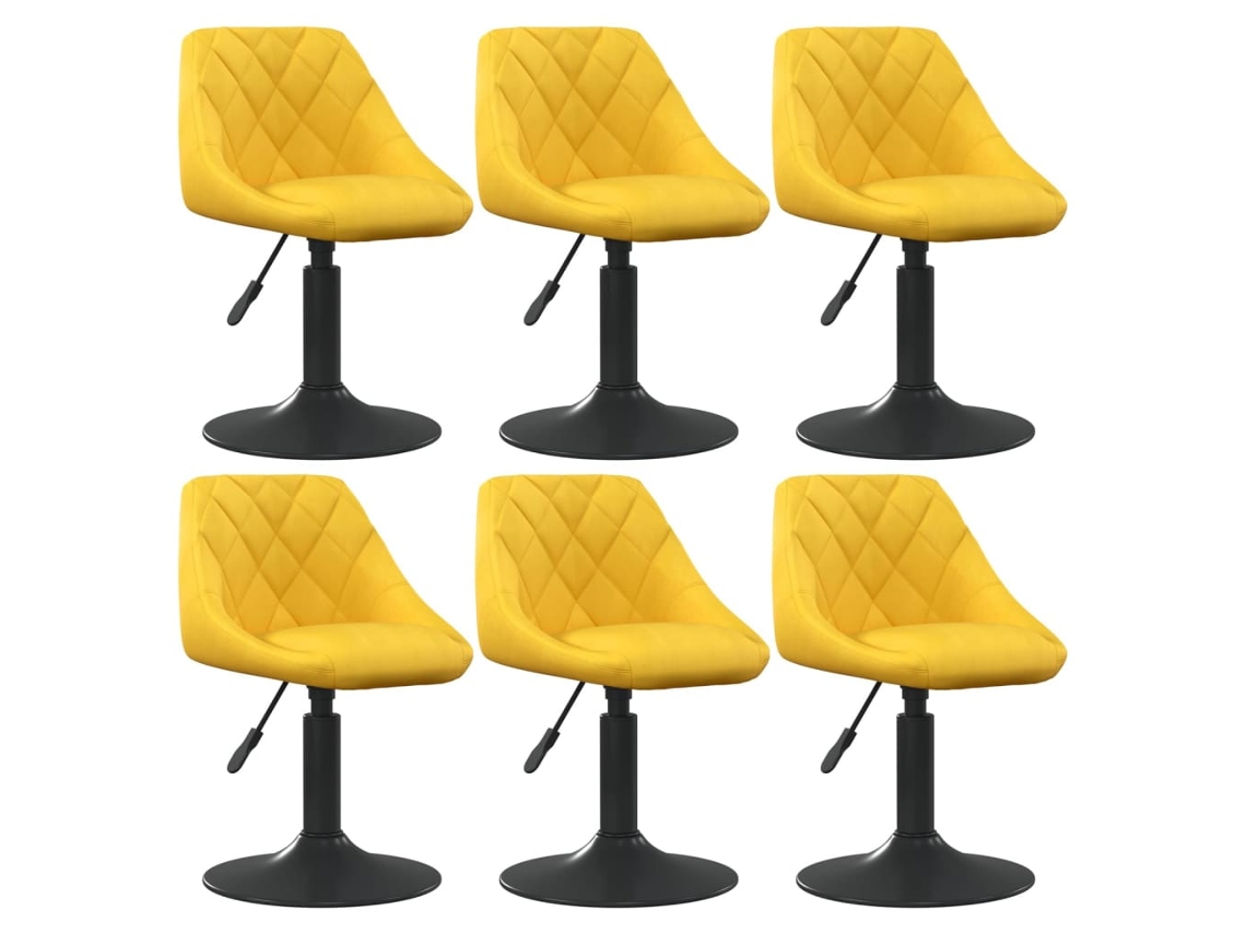 Dining Chair, Dining Chairs Vidaxl Amarelo Veludo (n/a)