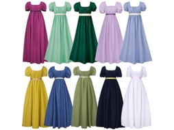 2026 vestido de Té Victoriano Inspirado em Jane Austen para Mulheres Ksd L Armada