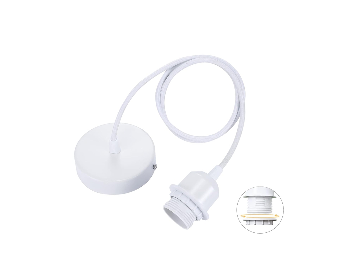 Luminária Pendente E27 Com Cabo Ajustável Para Cozinha E Sala