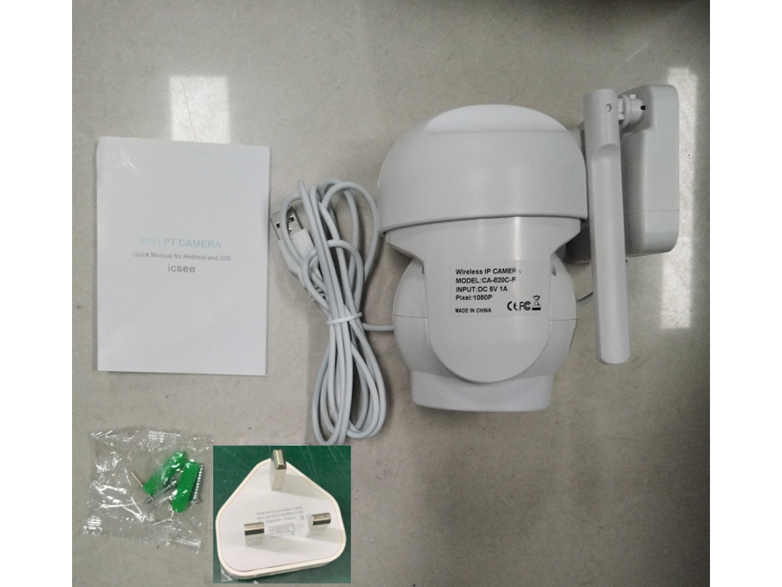 Câmera De Segurança Sem Fio 2mp 1080p Wifi Impermeável Ip66 Visão Noturna Voz Bidirecional Lar Escritório Interior Exterior