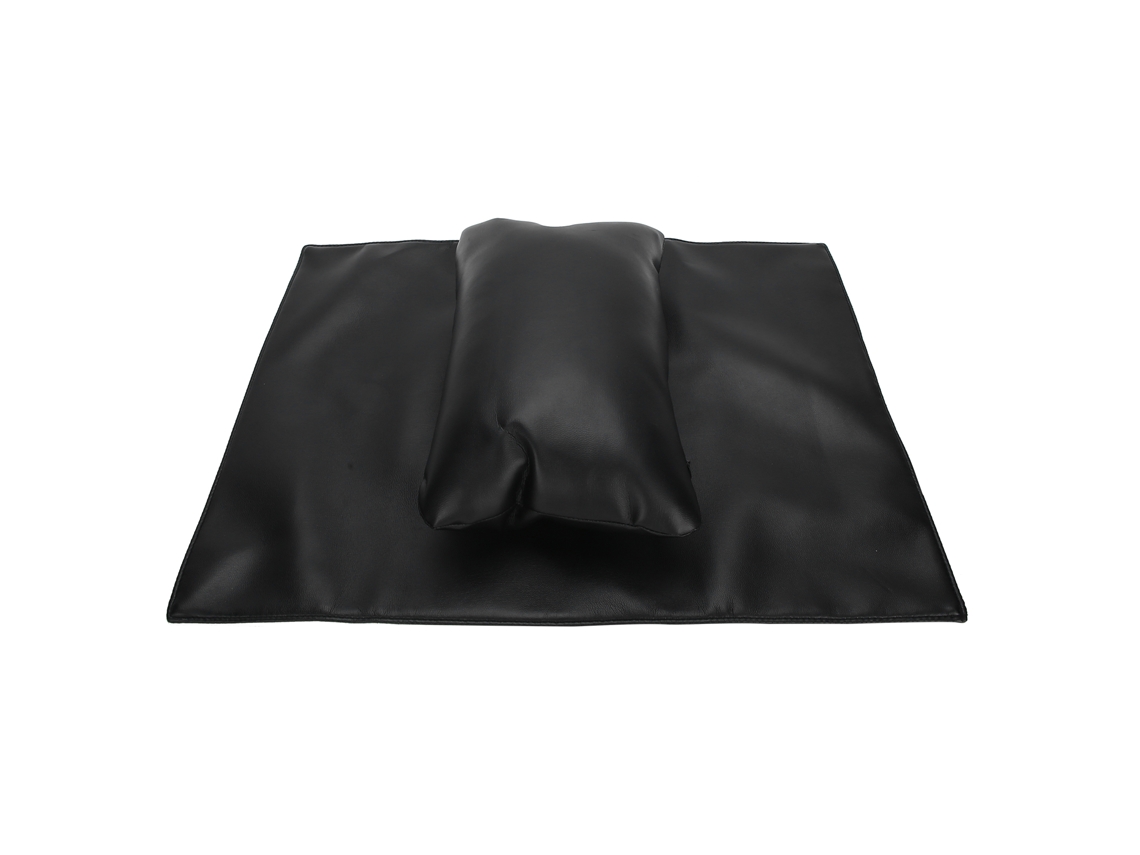 Almofada de apoio para unhas à prova d'água, suporte removível para manicure, almofada preta para descanso das unhas.