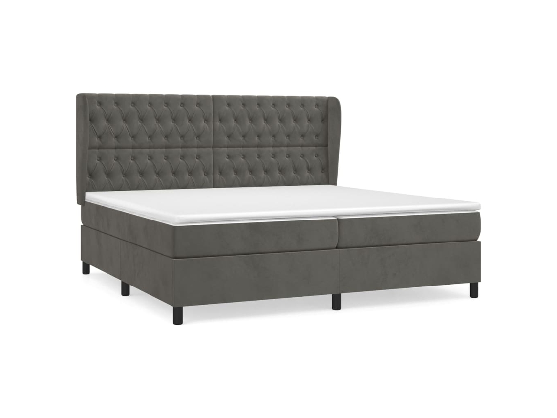 Box Spring Bed, Box Spring Beds Vidaxl Cinzeto Veludo (200 X 200 Cm)