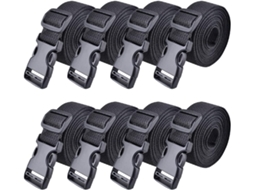 Conjunto De 8 Fivelas Plástico Engate Rápido Para Fixação Bagagem
