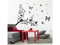 Adesivos de parede com borboletas pretas voando para sala de estar, quarto, TV, sofá, fundo, janela, óculos, decoração de casa, adesivos de parede artísticos.