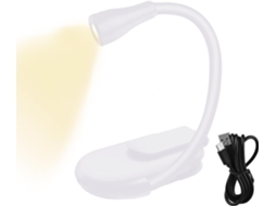 Mini Luminária De Leitura Led Portátil Com Clipe E Carregamento Usb