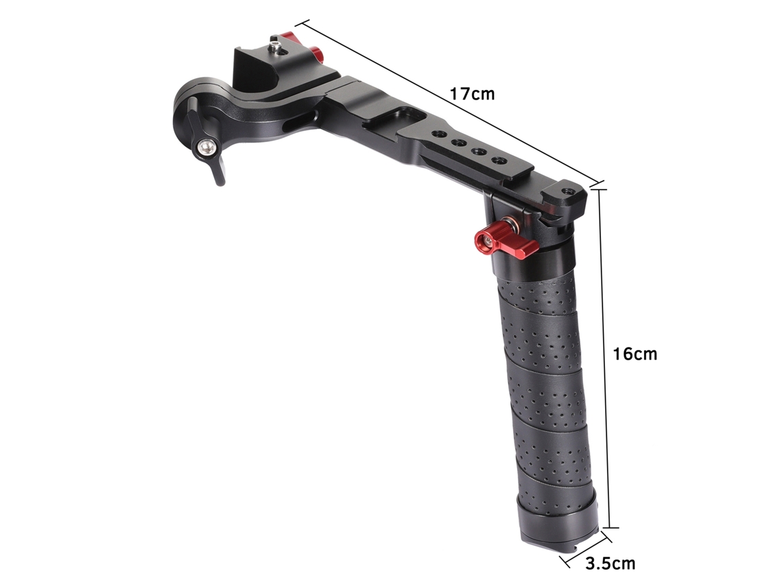 Andoer Aluminum Handle Sling Handgrip With Cold Shoe Universal 1/4 3/8 Interface Replacement For Dji Ronin S 2 / Ronin Sc 2 Gimble LAXISCREED
