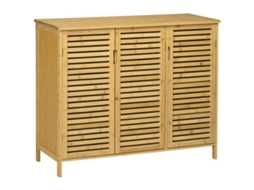 Sapateira Bambu Cor Cor de Madeira Natural 100x35x80 cm Homcom