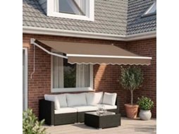 Vidaxl Toldo Retrátil Cinzento-acastanhado 3,5 X 2,5 M