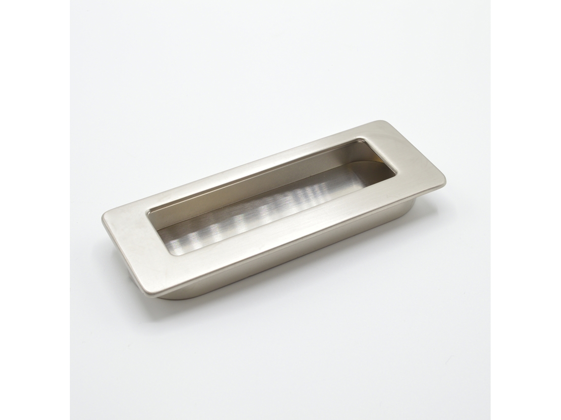 Puxador HARDWAREXCHANGE Retangular Encastrar em Zamac, 113x42mm Níquel escovado (conjunto de 4)