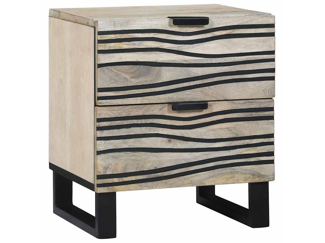 Vidaxl Armário De Cabeceira Branco 40 X 33 X 46 Cm