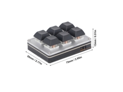 Teclado Mecânico Wireless Laxiscreed Compacto De 6 Teclas Para Uso Profissional