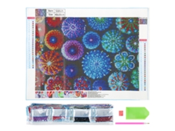 Kit de pintura com diamantes Diy padrão floral 30x40cm | S/MARCA