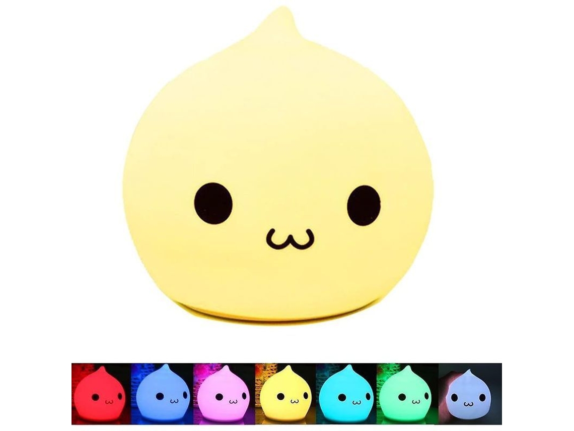 Lâmpada de silicone portátil Nova Line, multicolorida, com bateria, para crianças
