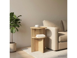 Vidaxl Mesa Lateral Carvalho Arttisan Ø 39,5 X 55 Cm