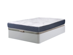 Sommier Atenas Branco 105X190Cm Colchão Viscoelástico 23Cm SALDOSYSTOCKS