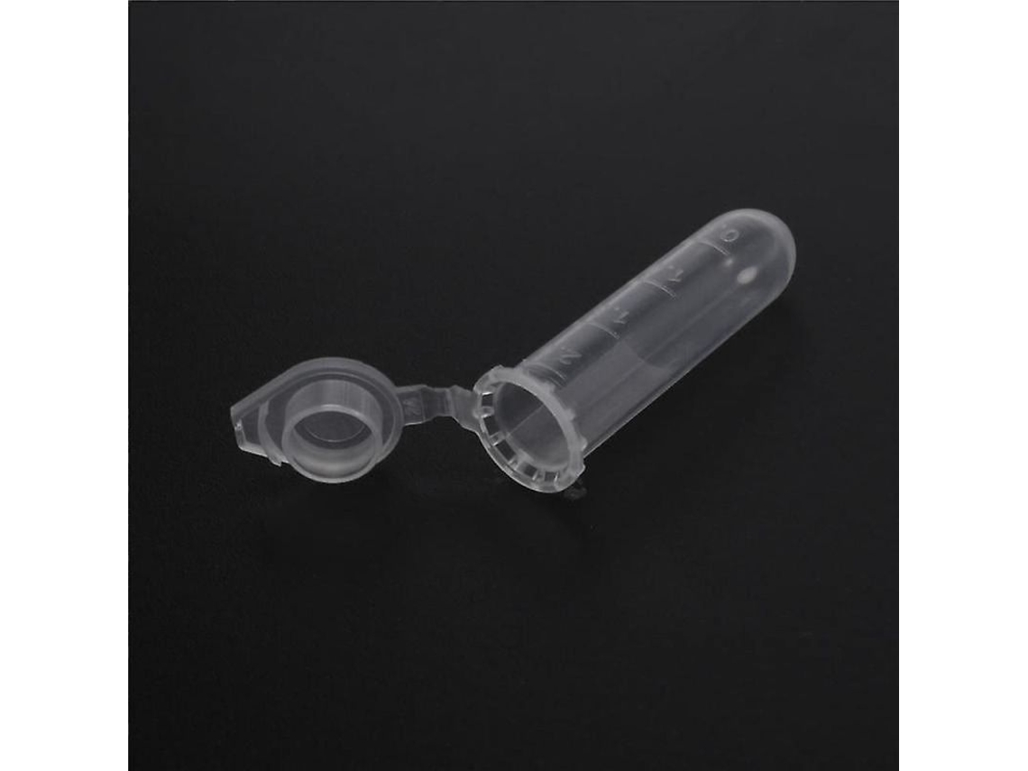 2026rebe 500 Tubos de Centrífuga de 2ml de Plástico Transparente com Tampa Snap para Laboratório e Uso Doméstico Claro