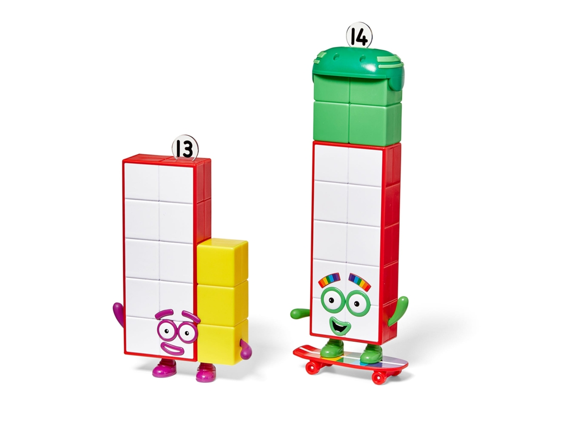 Conjunto De Figuras Educativas Numberblocks Da Learning Resources, Números Treze E Quatorze.