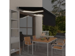Vidaxl Toldo Retrátil Manual Com Estore/led 3x2,5 M Antracite